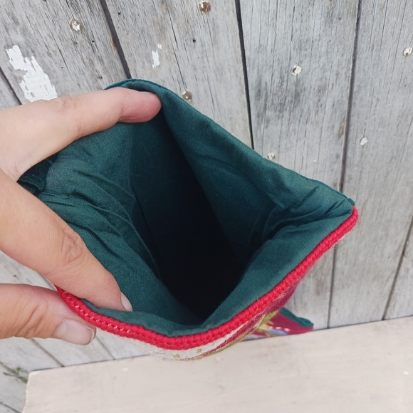 Vtg Needlepoint Christmas Holiday Stocking “O Christmas Tree” Green Velvet Back - Picture 5 of 5